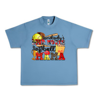 Pebble Blue somebody's loud mouth softball mama Urban Heavy Tee - Zillion Design Studio