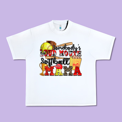 Somebody's Loud Mouth Softball Mama Urban Heavy Tee Designed By Zillion Design Studio