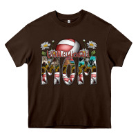 Chocolate Brown volleyball mom Heavy Core Tee - SublimationCraftShop