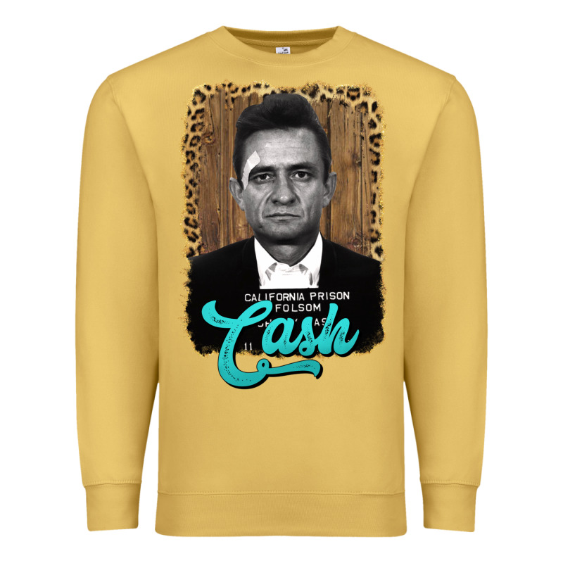 Johnny Cash Premium Sweatshirt by AdoDesignShop | Teevron