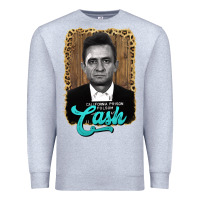 Heather Grey johnny cash Premium Sweatshirt - AdoDesignShop