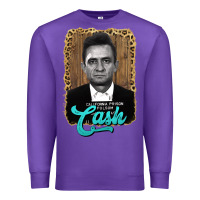 Purple johnny cash Premium Sweatshirt - AdoDesignShop