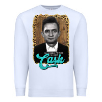 White johnny cash Premium Sweatshirt - AdoDesignShop