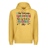 Antique Gold she overcame everything that was meant to destroy Premium Hoodie - MaliasSmallBusiness