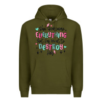 Army Green she overcame everything that was meant to destroy Premium Hoodie - MaliasSmallBusiness