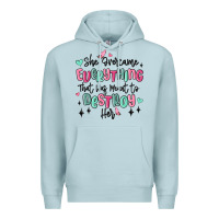 Blue Mist she overcame everything that was meant to destroy Premium Hoodie - MaliasSmallBusiness