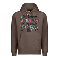 Coffee she overcame everything that was meant to destroy Premium Hoodie - MaliasSmallBusiness