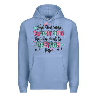 Colony Blue she overcame everything that was meant to destroy Premium Hoodie - MaliasSmallBusiness