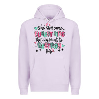 Lilac she overcame everything that was meant to destroy Premium Hoodie - MaliasSmallBusiness