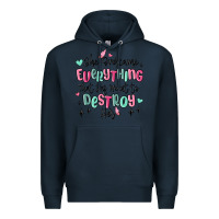 Navy she overcame everything that was meant to destroy Premium Hoodie - MaliasSmallBusiness
