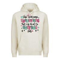 Oatmeal Heather she overcame everything that was meant to destroy Premium Hoodie - MaliasSmallBusiness