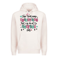 Pale Pink she overcame everything that was meant to destroy Premium Hoodie - MaliasSmallBusiness