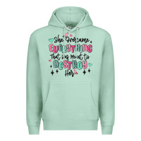 Seafoam she overcame everything that was meant to destroy Premium Hoodie - MaliasSmallBusiness