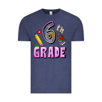 Vintage Denim Sixth Grade Vintage Tee - RanaPortraitStore