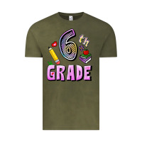 Vintage Olive Sixth Grade Vintage Tee - RanaPortraitStore
