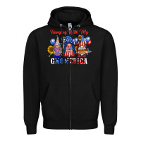 Black hangin with my gnomerica Zipper Hoodie - RacoonDesign