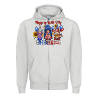Dove Grey hangin with my gnomerica Zipper Hoodie - RacoonDesign
