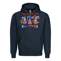 Hangin With My Gnomerica Zipper Hoodie | Teevron