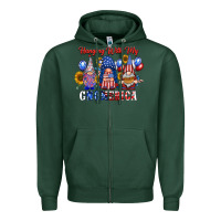 Sports Green hangin with my gnomerica Zipper Hoodie - RacoonDesign