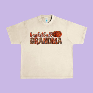 Basketball Grandma With Leopard Urban Heavy Tee Designed By Texasbilliewilder