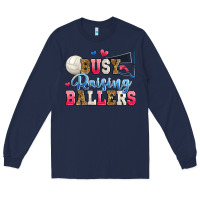 Navy busy raising ballers volleyball Long Sleeve Tee - Zillion Design Studio