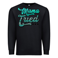 Black mama tried aztec turquoise Premium Sweatshirt - AdoDesignShop