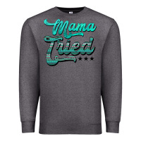 Charcoal Heather mama tried aztec turquoise Premium Sweatshirt - AdoDesignShop