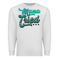 Oatmeal Heather mama tried aztec turquoise Premium Sweatshirt - AdoDesignShop