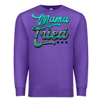 Purple mama tried aztec turquoise Premium Sweatshirt - AdoDesignShop
