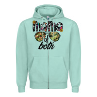 Seafoam mama of both Zipper Hoodie - CowhideDigitalArt