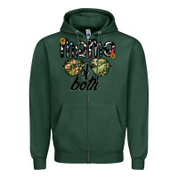 Sports Green mama of both Zipper Hoodie - CowhideDigitalArt