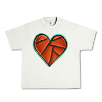 Pistachio basketball heart Urban Heavy Tee - texasbilliewilder