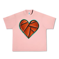 Salmon basketball heart Urban Heavy Tee - texasbilliewilder