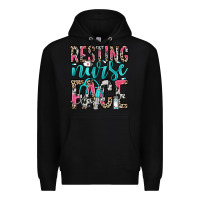 Black resting nurse face Premium Hoodie - NancyCooperArtShop