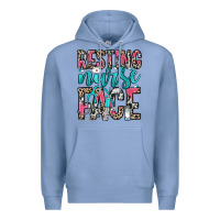 Colony Blue resting nurse face Premium Hoodie - NancyCooperArtShop