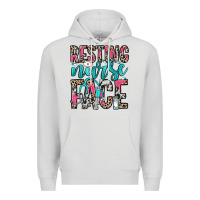 Dove Grey resting nurse face Premium Hoodie - NancyCooperArtShop