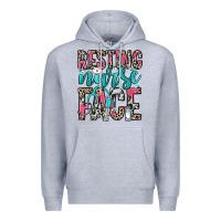 Heather Grey resting nurse face Premium Hoodie - NancyCooperArtShop