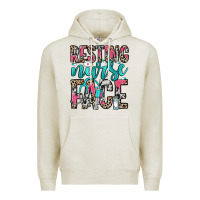 Oatmeal Heather resting nurse face Premium Hoodie - NancyCooperArtShop