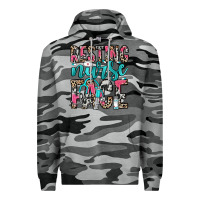 Slate Camo resting nurse face Premium Hoodie - NancyCooperArtShop