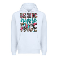 White resting nurse face Premium Hoodie - NancyCooperArtShop