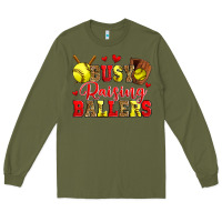 Army Green busy raising ballers softball Long Sleeve Tee - Zillion Design Studio