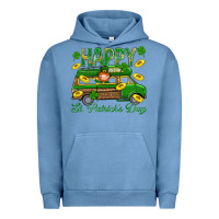 Pigment Pebble Blue Happy St. Patricks Day Urban Hoodie - BundleAndBundleShop