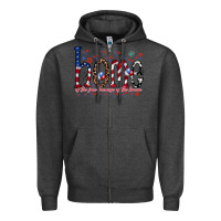 Charcoal Heather home of the free Zipper Hoodie - RacoonDesign