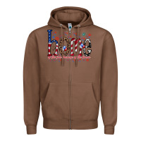 Chestnut home of the free Zipper Hoodie - RacoonDesign