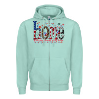 Seafoam home of the free Zipper Hoodie - RacoonDesign