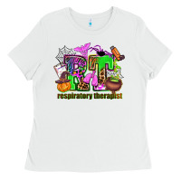 White rt respiratory therapist Ladies Tee - AdoDesignShop