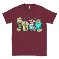 Burgundy daisy coffee cups Classic Tee - Zillion Design Studio