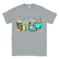 Heather Grey daisy coffee cups Classic Tee - Zillion Design Studio