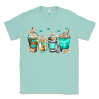Seafoam daisy coffee cups Classic Tee - Zillion Design Studio