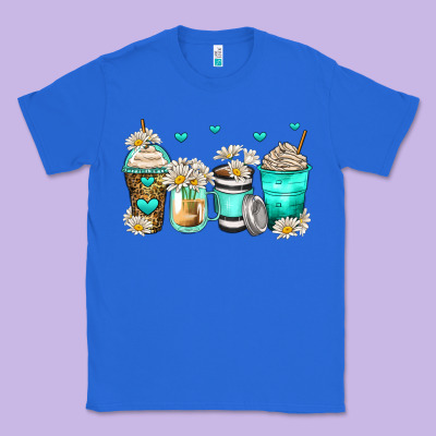 Daisy Coffee Cups Classic Tee Designed By Zillion Design Studio